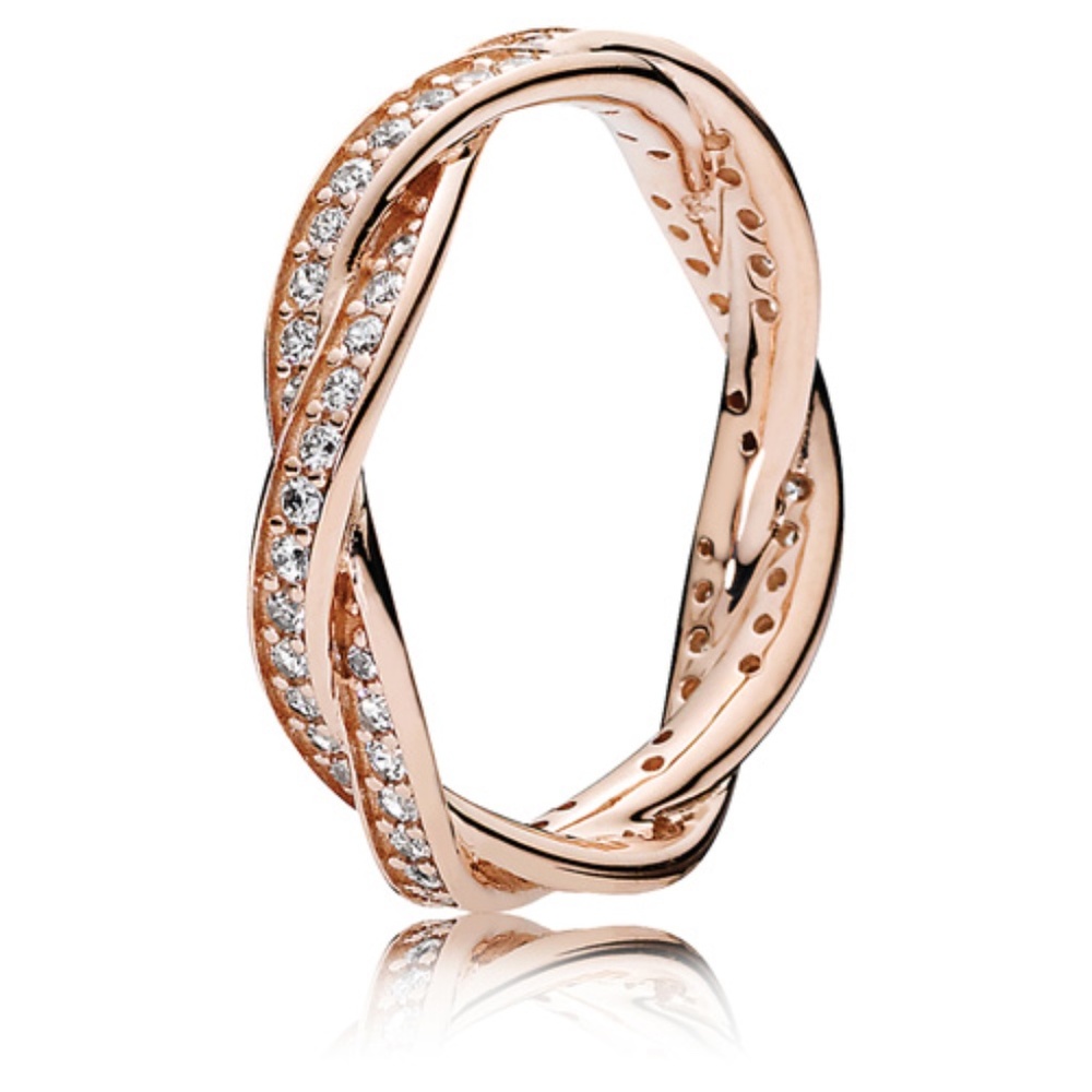Pandora Rose™ Twist Ring, Clear CZ✨